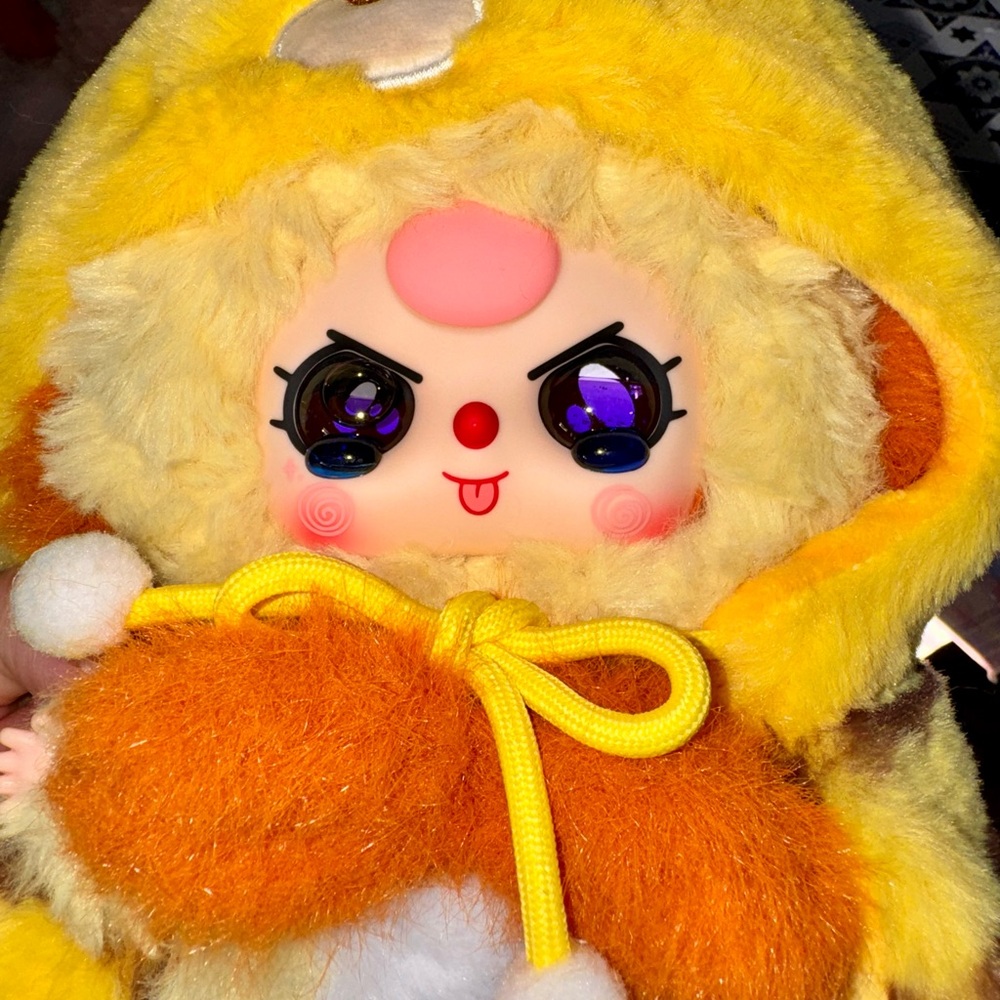 🐝 SECRET 🐝 I am not a Warrior Baby Three purple liquid blue tear eyes.  Rare‼️